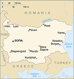 Map of Bulgaria