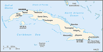 Map of Cuba