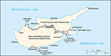 Map of Cyprus