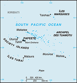Map of French Polynesia