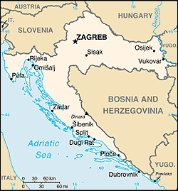 Map of Croatia