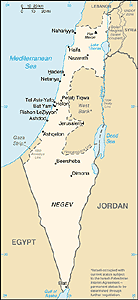 Map of Israel