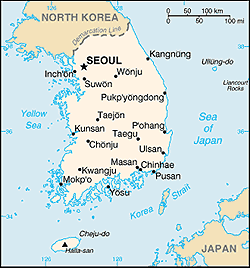 Map of South Korea