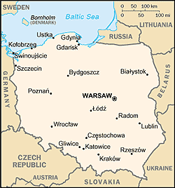 Map of Poland