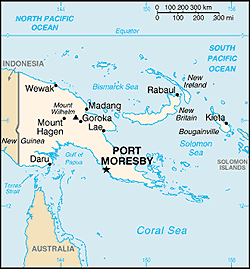 Map of Papua New Guinea