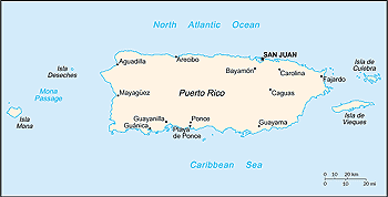 Map of Puerto Rico