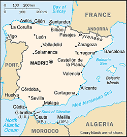 Map of Spain