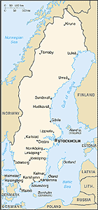 Map of Sweden