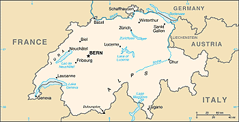 Map of Switzerland